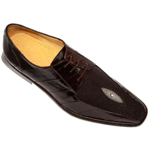 Belvedere "Ottone" Brown Genuine Stingray/Eel Shoes